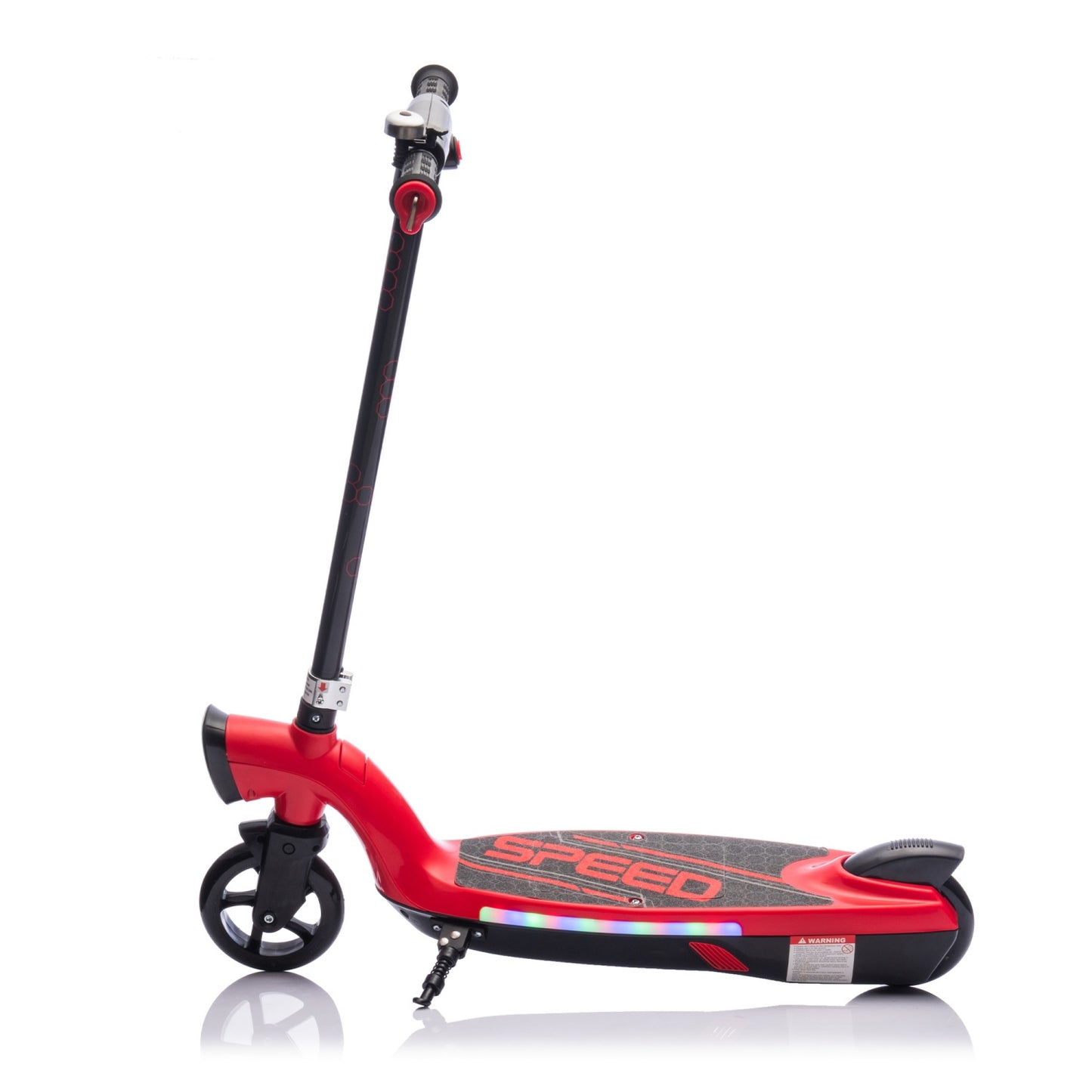 Electric Scooter for Kid 6-12, BTMWAY Sport Scooters with Colorful LED Lights and 6.84 MPH Speed, Lightweight Electric Scooter with Kickstand, Scooter Bell,  Rear Brake, Wider Pedal, Non-Slip Handle