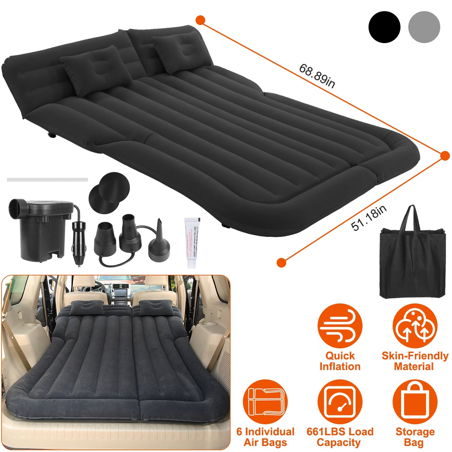 SHINPT Versatile Camping Sleeping Pad, Ultralight Memory Foam Camping Mattress with Non-Slip Bottom, Foldable Sleeping Mat for Camping Backpacking Hiking Traveling Tent, Easy to Carry and Store