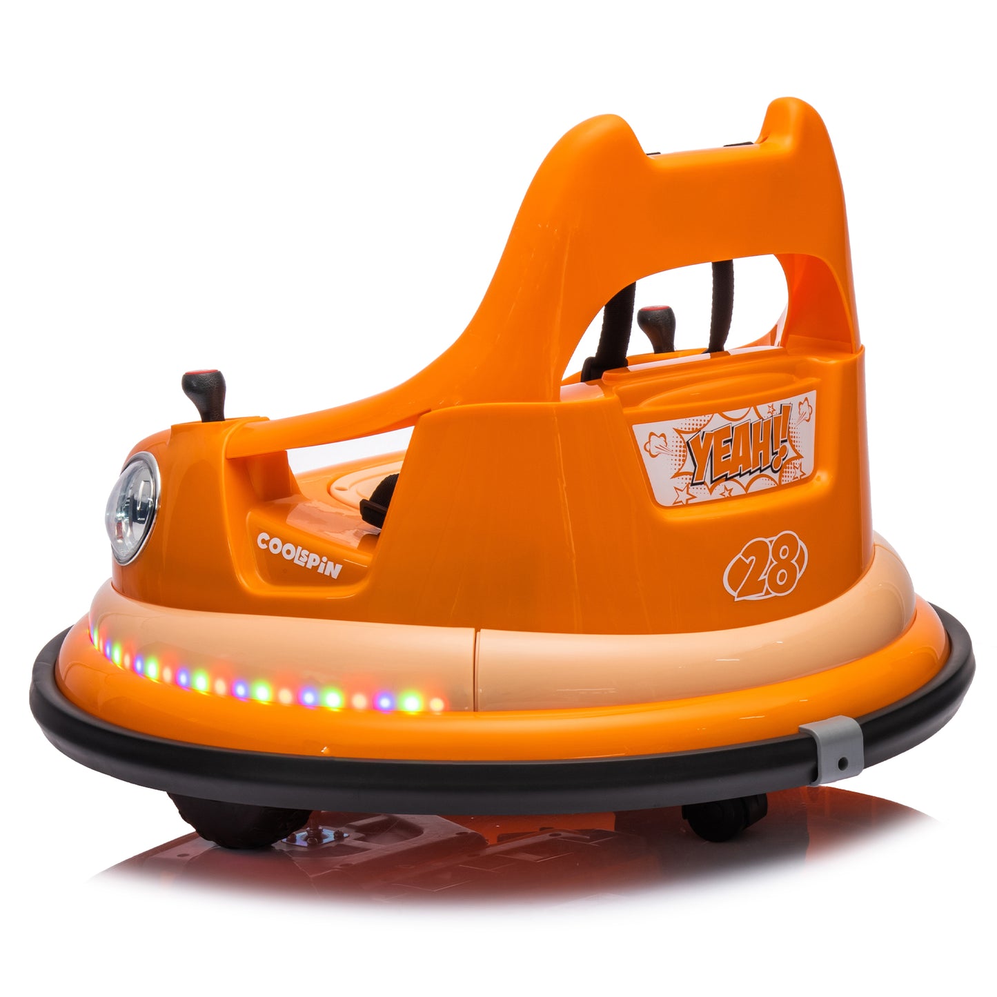 Shinpt 12V Toddler Bumper Car with Remote Control,Electric Car for Kids 1.5-5 years,LED Lights,Bluetooth,360-Degree Spin,Floor Cleaning Car for Kids