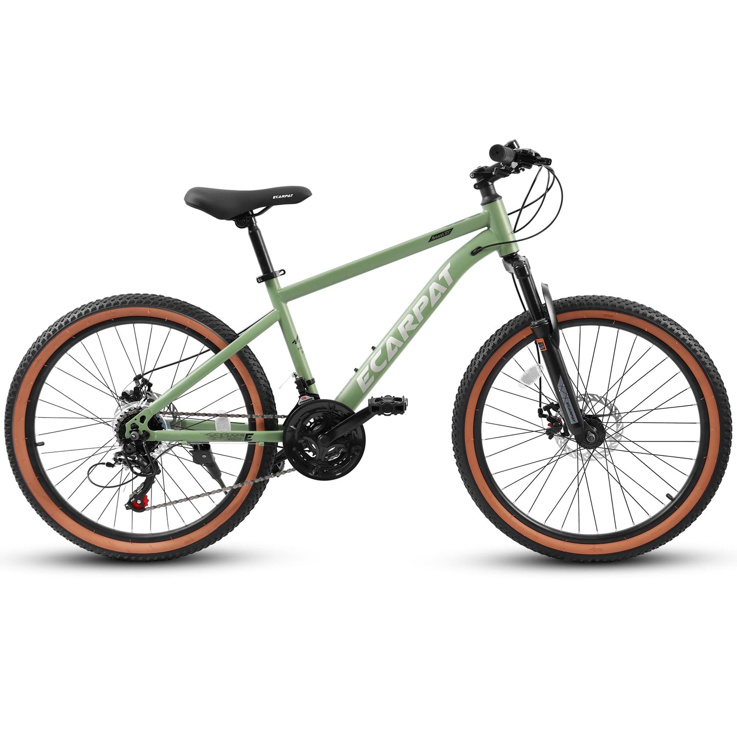 27.5 Inch Mountain Bike for Adults and Teenager, Fits Riders 5'3”-5'9”, 21-Speed/High-Carbon Steel/Green, Ideal for Commuting and Outdoor Exploration