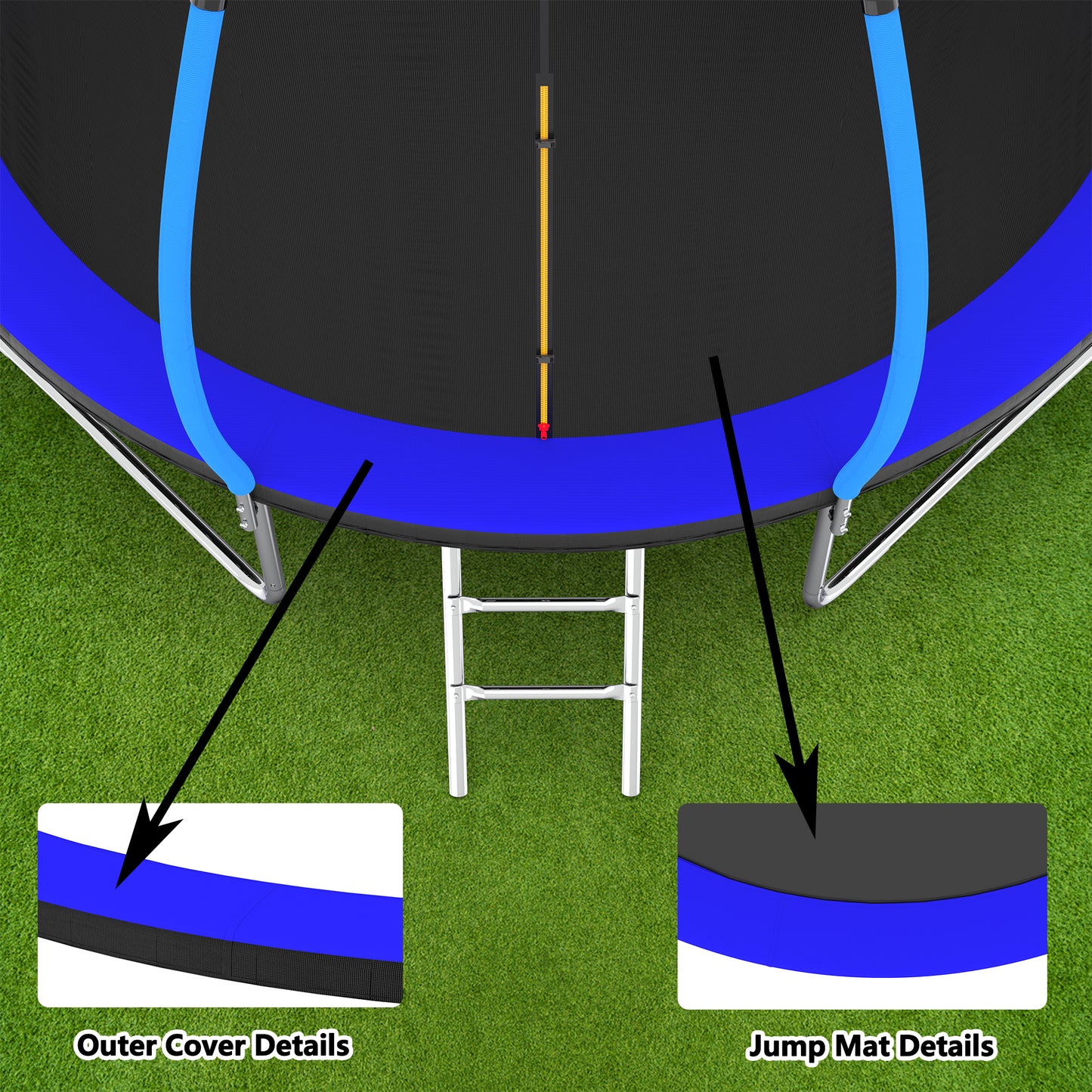 12FT Heavy Duty Trampoline for Kids and Adults, SHINPT Recreational Trampoline with Enclosure Net, Inside/Outside Trampoline with Ball Games, Outdoor Kids Play Equipment for Lawn, Garden, Backyard