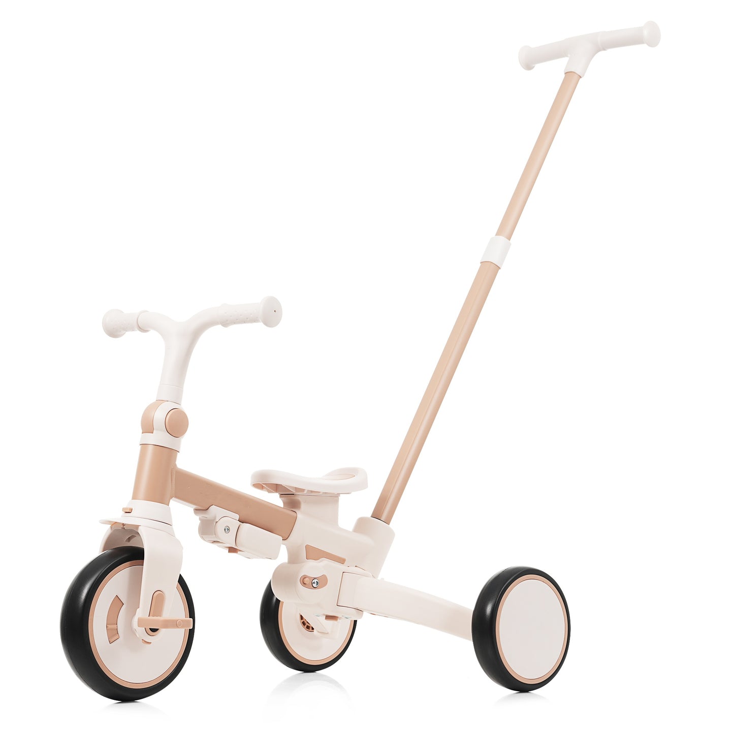 7 in 1 Tricycle for Toddlers 1-6, SHINPT Foldable Push Bike with Removable and Adjustable Handle, Kids Tricycle with Removable Pedal, Toddler Bike with Canopy and Guardrail, Toddler Car, Ride-on Toy
