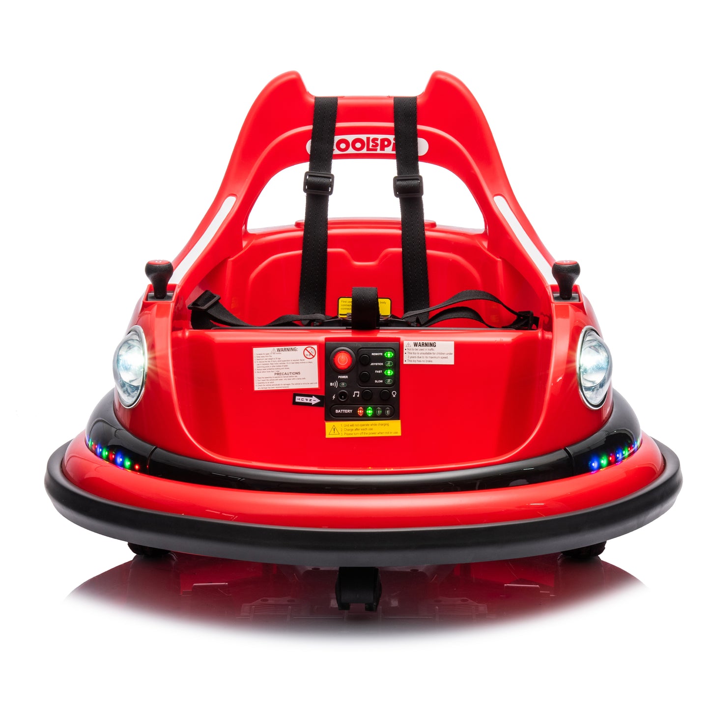 Shinpt 12V Toddler Bumper Car with Remote Control,Electric Car for Kids 1.5-5 years,LED Lights,Bluetooth,360-Degree Spin,Floor Cleaning Car for Kids