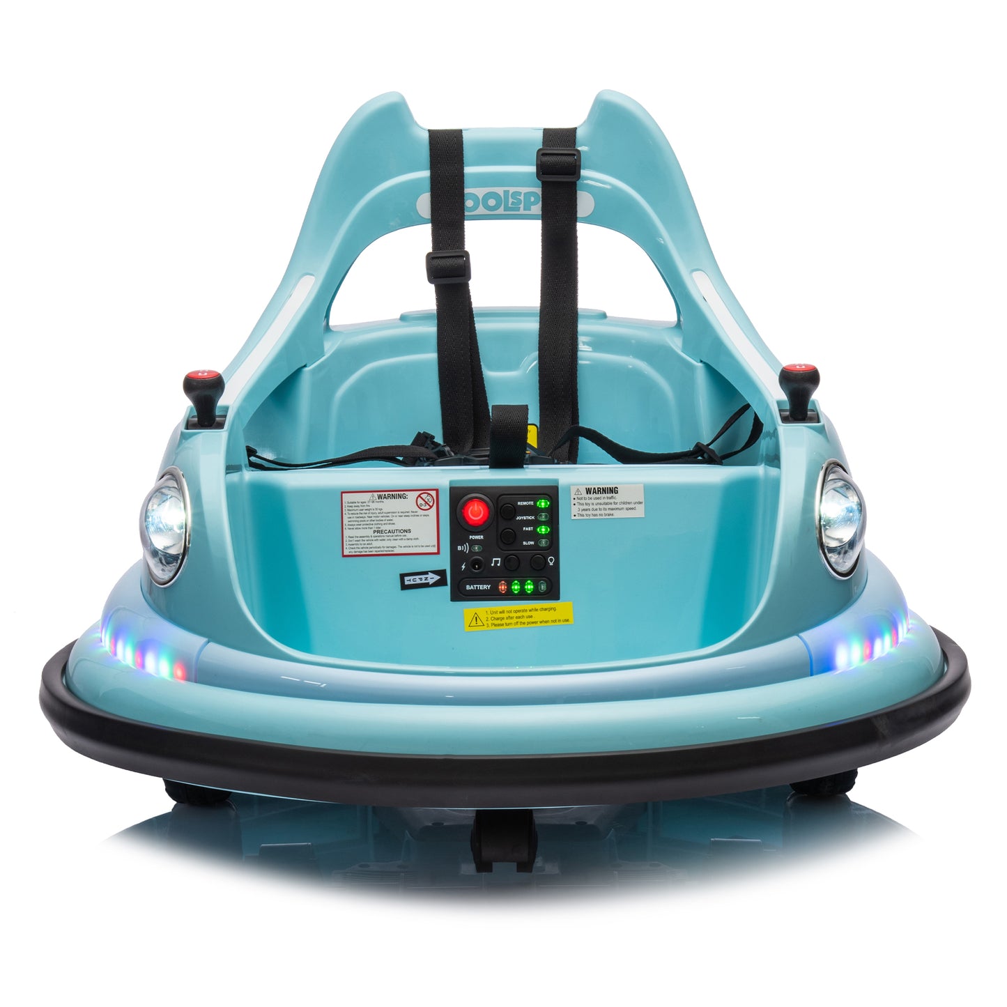 Shinpt 12V Toddler Bumper Car with Remote Control,Electric Car for Kids 1.5-5 years,LED Lights,Bluetooth,360-Degree Spin,Floor Cleaning Car for Kids