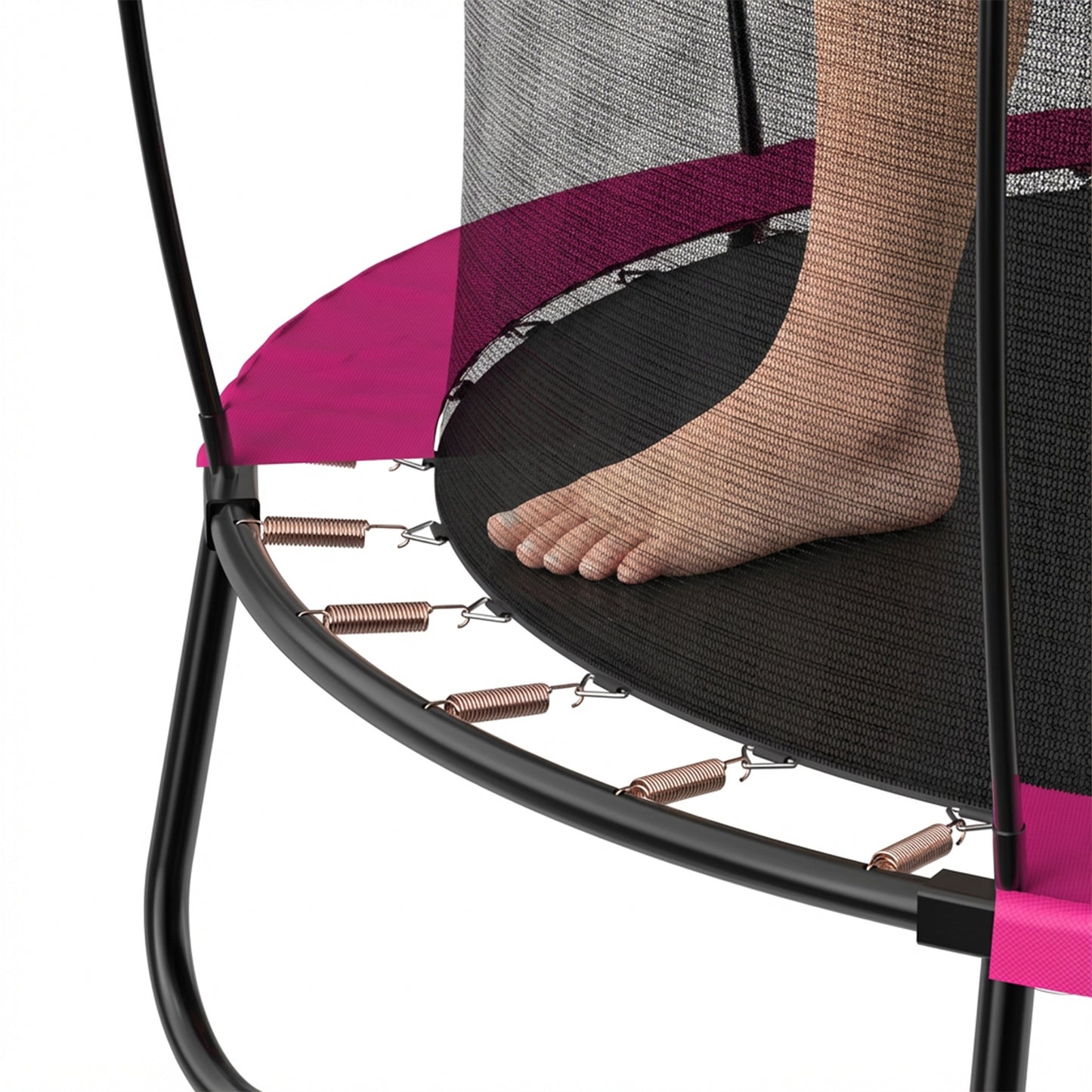 55" Toddler Trampoline for Kids, SHINPT Mini Trampoline for Toddlers 3-8, Outdoor Trampoline with Net for Indoor/Outdoor, Kids Trampoline with No Gap Design, Outdoor Trampoline for Backyard, Lawn
