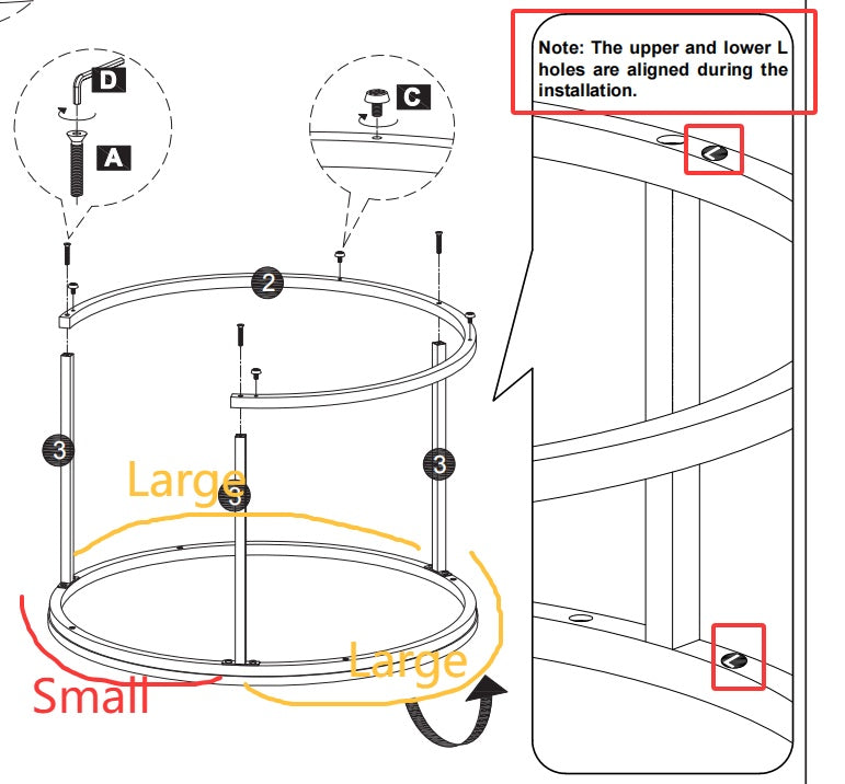 Nesting Coffee Table Set of 2, SHINPT Circle Coffee Table with Sturdy Metal Frame, Round Coffee Table and End Table Set, Mid Century Modern Coffee Table for Living Room, Bedroom, Balcony, Yard