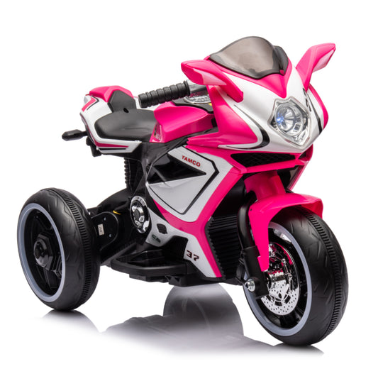 Shinpt 6V Kids Ride on Motorcycle, Battery Power Ride on Toy with Music Play, Bluetooth, LED Light, 3 Wheels Electric Motorcycle for Boys & Girls 3-5 Years