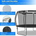 SHINPT 10FT Trampoline for Kids with Safety Enclosure Net, Basketball Hoop and Ladder, Easy Assembly Round Outdoor Recreational Trampoline,Green