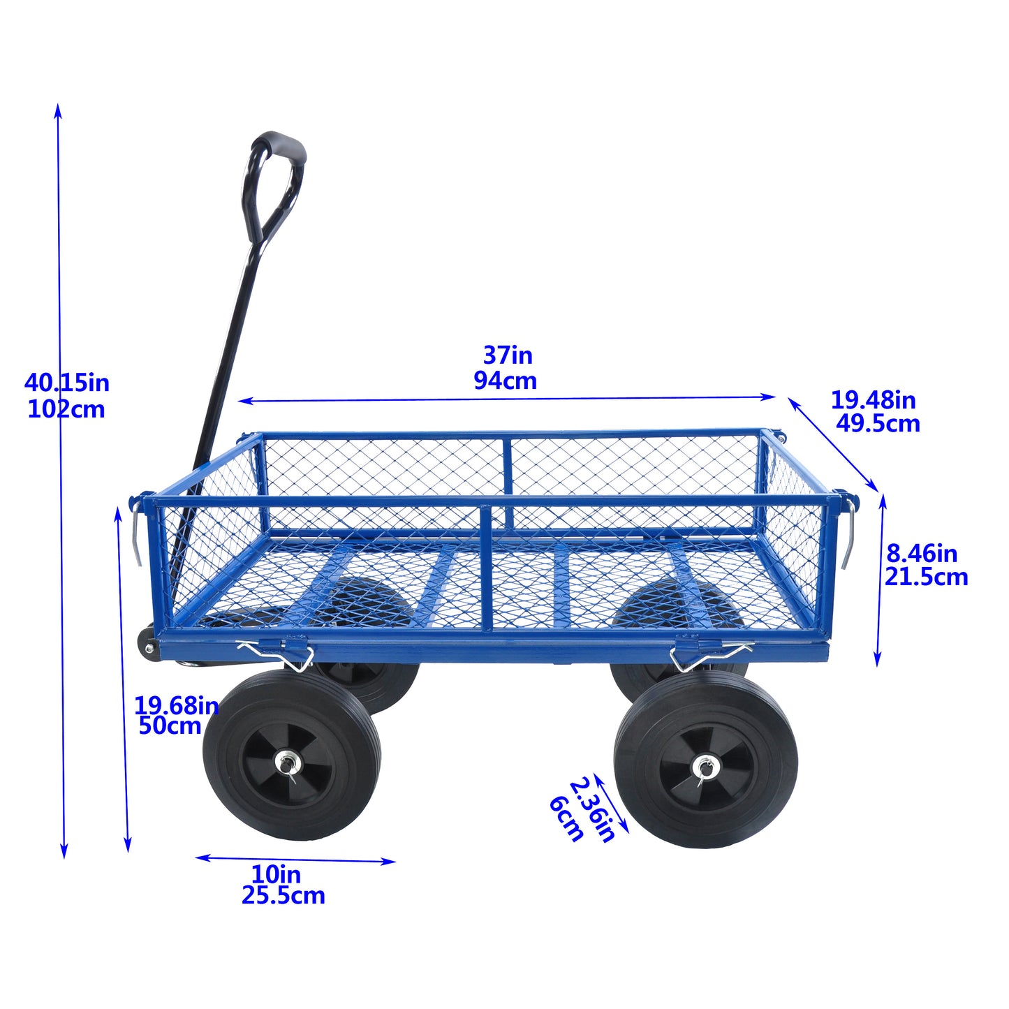 Solid Wheels Wagon Cart, gardening, SHINPT Outdoor Gardening Cart with Handle, All Terrain Wagon for Farming, Yard and Home Use, Garden Cart and Wagon Heavy Duty for Backyard, Lawn, Garden, Outdoor