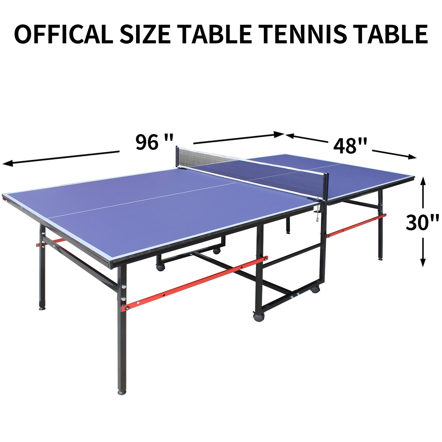 SHINPT Outdoor Ping Pong Table, 8ft Table Tennis Table for Family, Portable Ping Pong Table Set, Foldable Game Table with Net and 2 Ping Pong Paddles, Indoor & Outdoor Ping Pong Machine