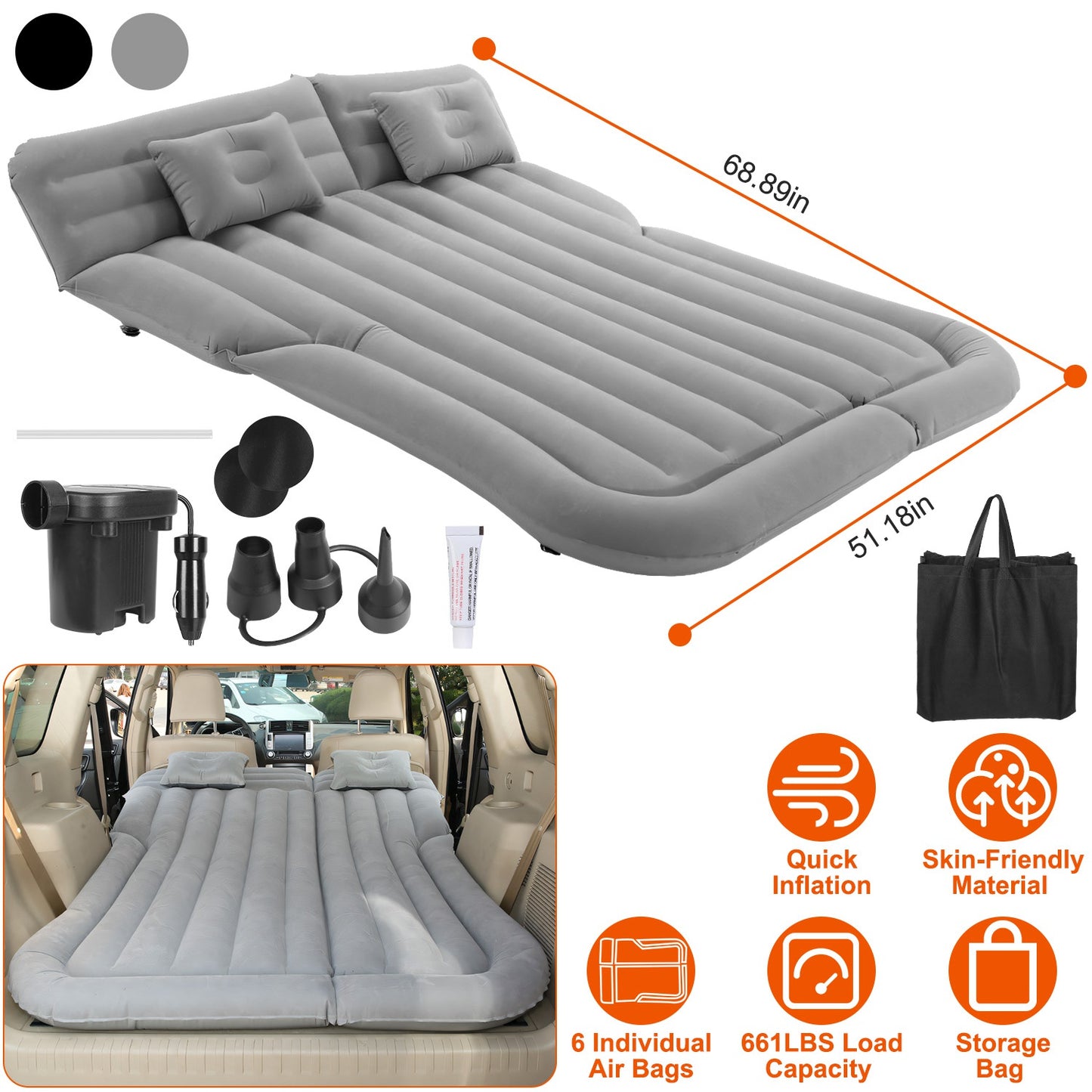 SHINPT Versatile Camping Sleeping Pad, Ultralight Memory Foam Camping Mattress with Non-Slip Bottom, Foldable Sleeping Mat for Camping Backpacking Hiking Traveling Tent, Easy to Carry and Store