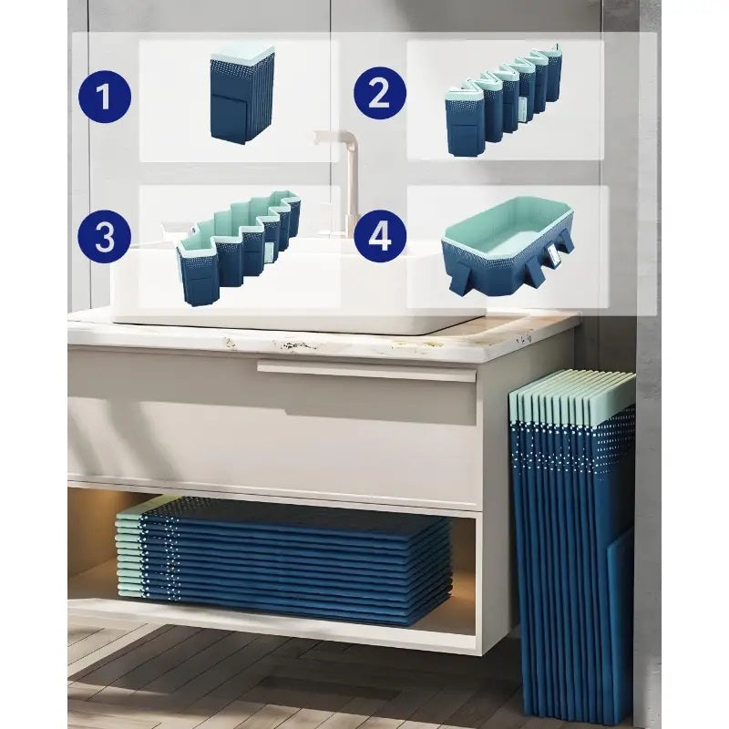 3.0m PVC Foldable Pool Non-Inflatable Swimming Pool for Family Adults Hard Plastic Shell Collapsible Rectangle Swimming Pool for Outside Backyard Patio Beach, 113" × 66" × 20"