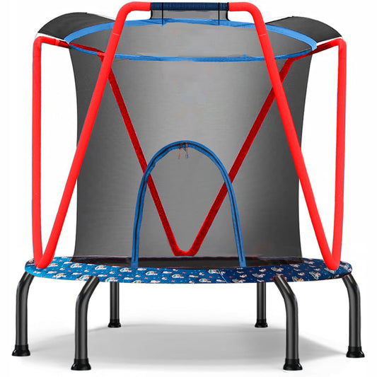 66" Mini Trampoline for Kids Ages 3-9, Kids Trampoline with No-Gap Design & High Safety Net for Boys&Girls, SHINPT Trampoline for Indoor & Outdoor, Rebounder Exercise Trampoline for Backyard, Patio