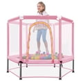BTMWAY Kids Trampoline Indoor & Outdoor, Mini Trampoline for Kids, Small Trampoline with Ocean Balls, Toddler Trampoline with 30 Heavy-Duty Springs, Baby Trampoline with U-Typed and 2-Way Zipper