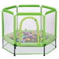 BTMWAY Kids Trampoline Indoor & Outdoor, Mini Trampoline for Kids, Small Trampoline with Ocean Balls, Toddler Trampoline with 30 Heavy-Duty Springs, Baby Trampoline with U-Typed and 2-Way Zipper