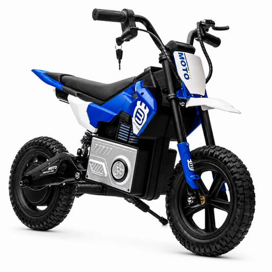 24V Kids Electric Dirt Bike, 200W Ride On Motorcycle, SHINPT Electric Motorcycle for Kids Ages 5-12, Mini Bike with LED Lights & Bluetooth Music, Ride on Toy Gift for Boys and Girls