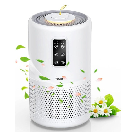 Shinpt HEPA Air purifier for 1076 Sq.ft with 3 Modes and Minimum Noise Level of 15 dB, Air purifier with High-Resolution LED Touch Panel and 4 Pads for Home and Bedroom