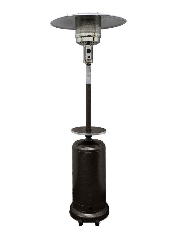 Propane Patio Heater, Shinpt 47,000 BTU Outdoor Heavy Duty Heater with Wheels & Adjustable Thermostat, Commercial & Residential Use, Freestanding Propane Heater for Yard, Deck, Porch, Black