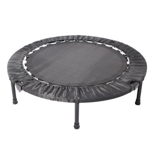 Shinpt 40" Foldable Mini Trampoline Max Load 220lbs, Fitness Rebounder with Safety Pad Max, Exercise Trampoline with Heavy-duty Steel legs and Non-slip Rubber Covers for Indoor/Garden Workout