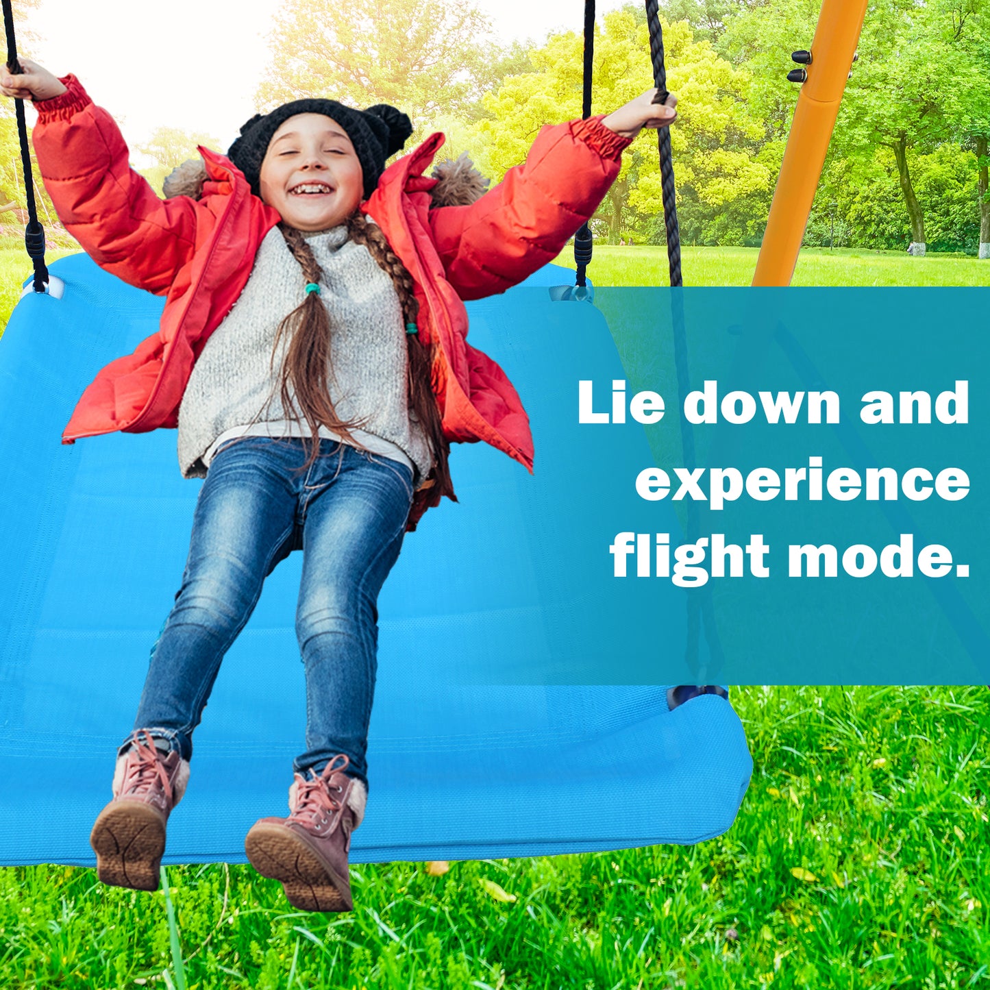 7 in 1 Metal Swing Set for Backyard, SHINPT Swing Set Outdoor for Kids, A-Frame Heavy Duty Swing Set, Toddler Swing set with Slide, Basketball Hoop, 2 Swing Seats, 1 Climbing Net & Ladder, 1 Gym Ring