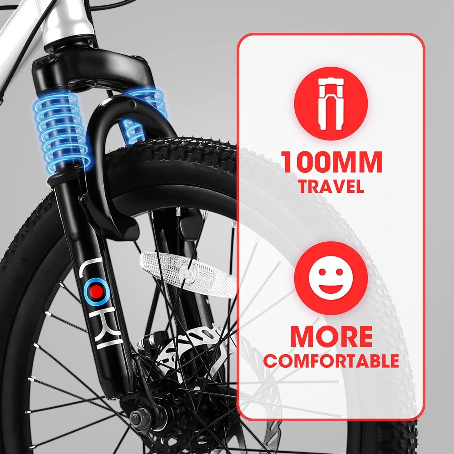 20" Bikes for Kids 6-12, SHINPT kids Mountain Bike, 7 Speed Bikes for 6-12 Year Old Boys and Girls, Big Tire Bike for Birthday Gift, Boys and Girls Mountain Bike with High Steel Frame