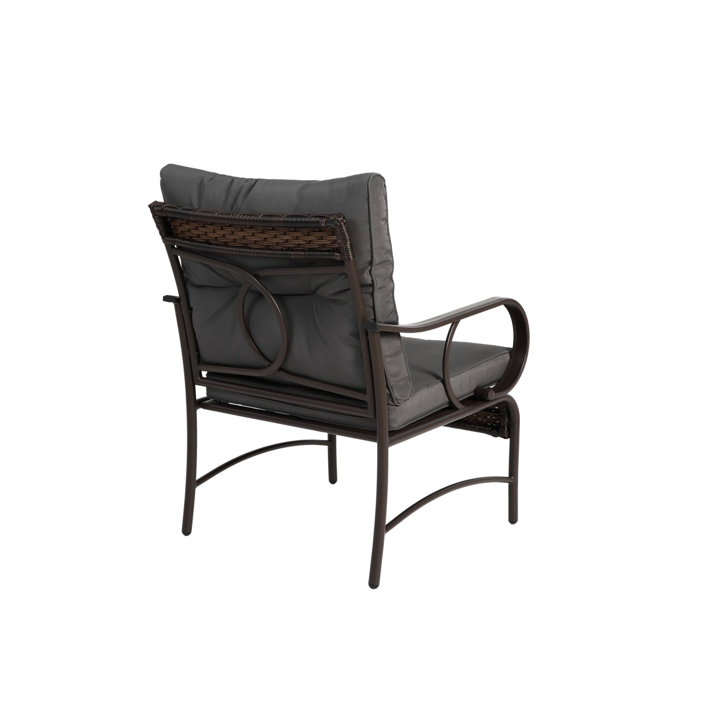 Outdoor Balcony Furniture Set, SHINPT Patio Table and Chairs Set, 3 Pieces Porch Furniture Set, Modern Rattan Chair Conversation Set with Coffee Table, Outdoor Furniture for Backyard, Lawn, Garden