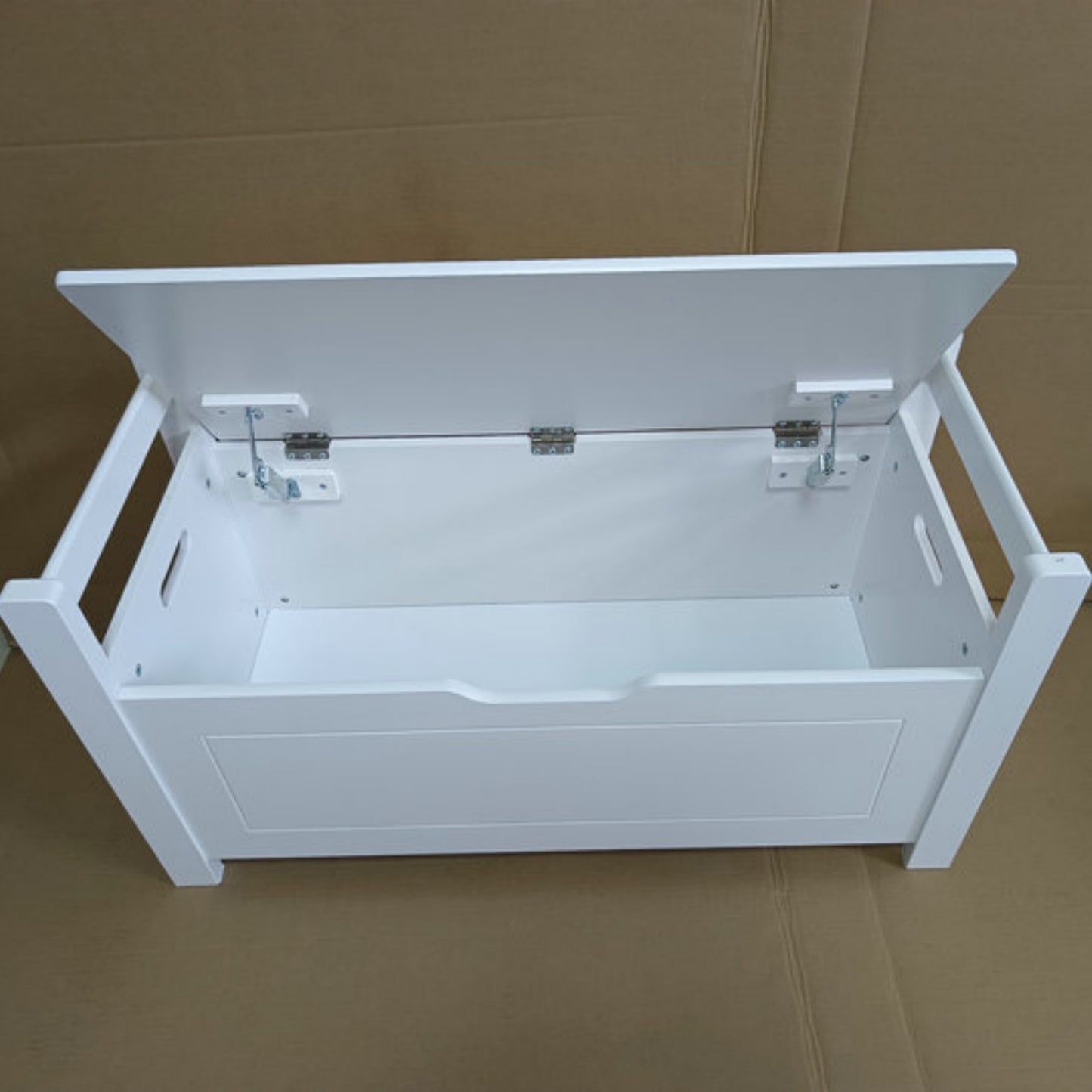 Kids Toy Chest for Boys and Girls, SHINPT Kids Toy Storage, Wooden Toy Box Storage with Lid, White Toy Box with Safety Hinges, Toy Chest Bench for Bedroom, Stylish Storage Organizer for Toys