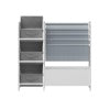 Bookshelf for Kids Rooms, SHINPT Toy Box with Bookshelf, Kids Storage Organizer with 3 Collapsible Fabric Drawers, Toy and Book Storage for Kids, Nursery Bookshelf for Playroom, Bedroom, Livingroom