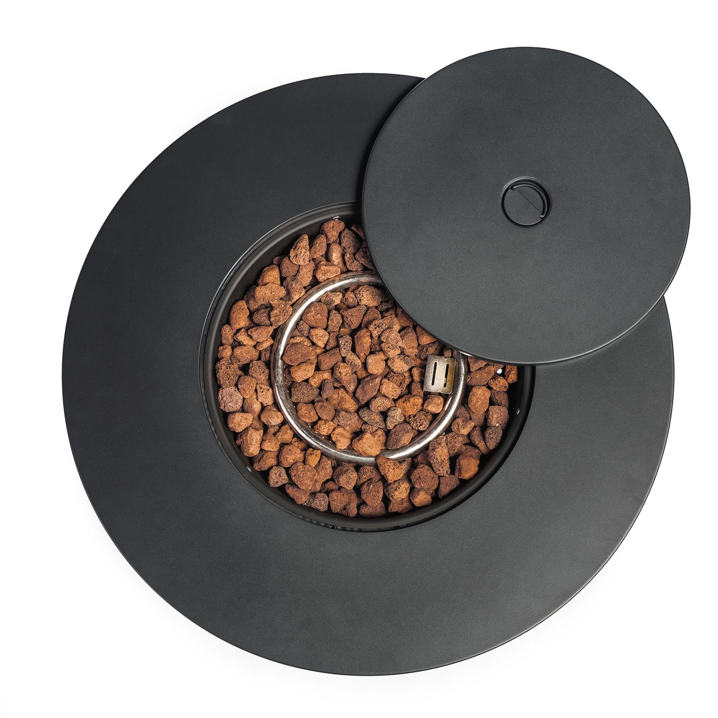 30" Round Gas Fire Pit Table, SHINPT Steel Fire Pit Table with Beautiful Wicker Base, 50000 BTU Round Propane Fire Pit, Outdoor Gas Fireplace for Backyard, Garden, Patio, Add Ambience to Gatherings