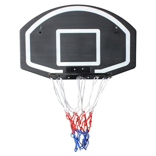 SHINPT Wall Mounted Basketball Hoop, SHINPT 1-Piece Folding Basketball Rim with Shatterproof Backboard, Indoor Outdoor Basketball Goal with All-Weather Net, 28.5 x 18 in, Black, for Garage Backyard Home