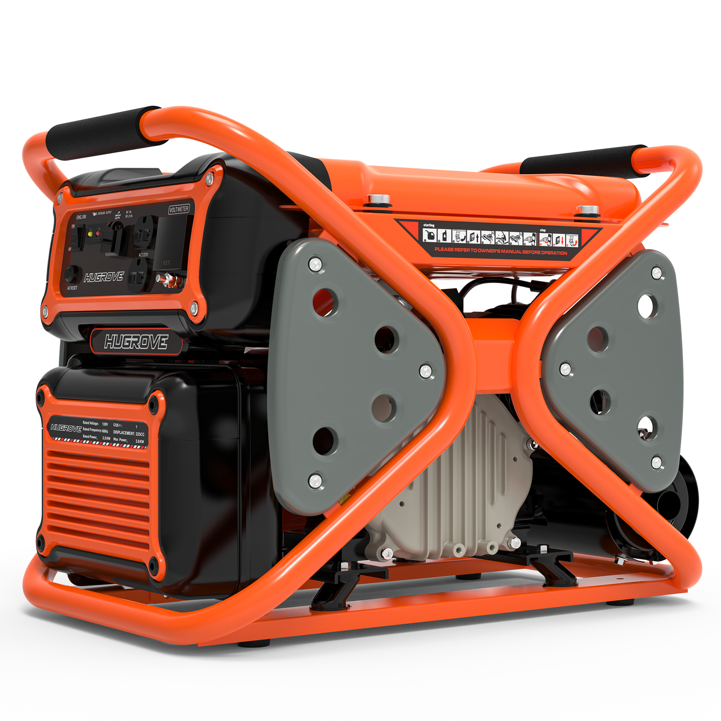 SHINPT 3500W Ultra-Quiet Portable Inverter Generator for Home & Outdoor Use, 5H Run Time at 100% Load, Lightweight & Compact Power Station