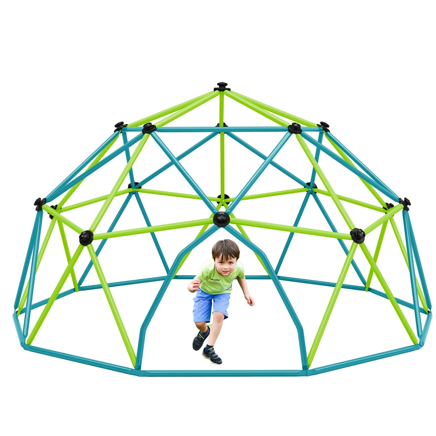 Climbing Dome for Kids Age 3-8, 13 ft Outdoor Jungle Gym with Rust & UV Resistant Steel, Geometric Playground Dome Climber Monkey Bars Climbing Tower for Backyard, Supporting 1000 LBS, Easy Assembly