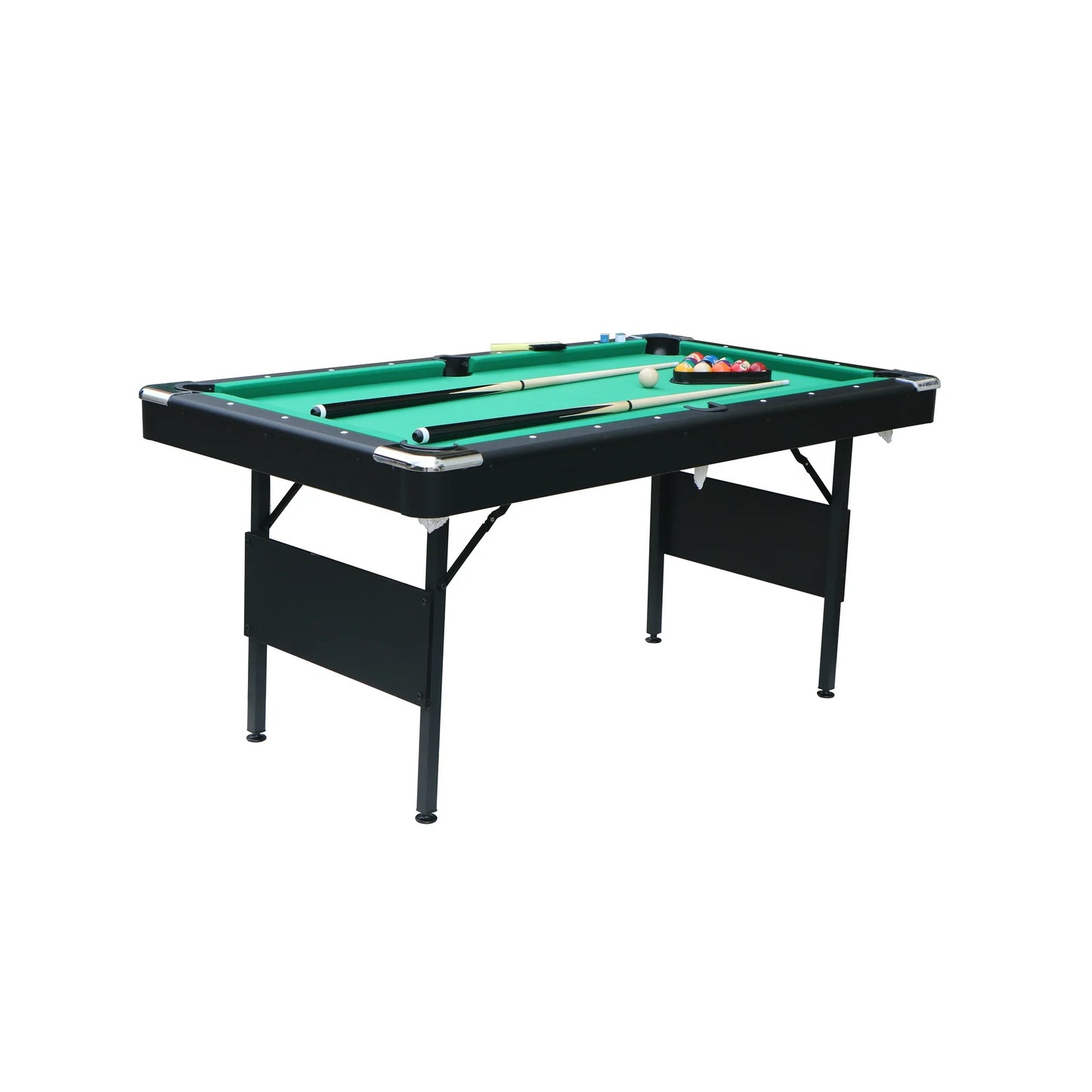 BTMWAY Outdoor Portable Pool Table for adults, Billiard Tables Game Table, Indoor Table, Children's Toys, Table Games, Space-Saving Entertainment, and All Accessories Included, Green