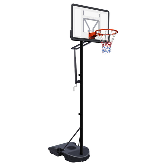 SHINPT Portable Basketball Hoop for Youth Adults & Kids, Adjustable Height 6.89 ft to 10.01 ft, 34 inch Backboard with Rebound System, Indoor/Outdoor Basketball Goal with Base, Wheels for Easy Move