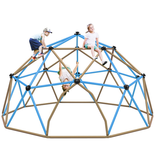 Climbing Dome for Kids Age 3-8, 13 ft Outdoor Jungle Gym with Rust & UV Resistant Steel, Geometric Playground Dome Climber Monkey Bars Climbing Tower for Backyard, Supporting 1000 LBS, Easy Assembly