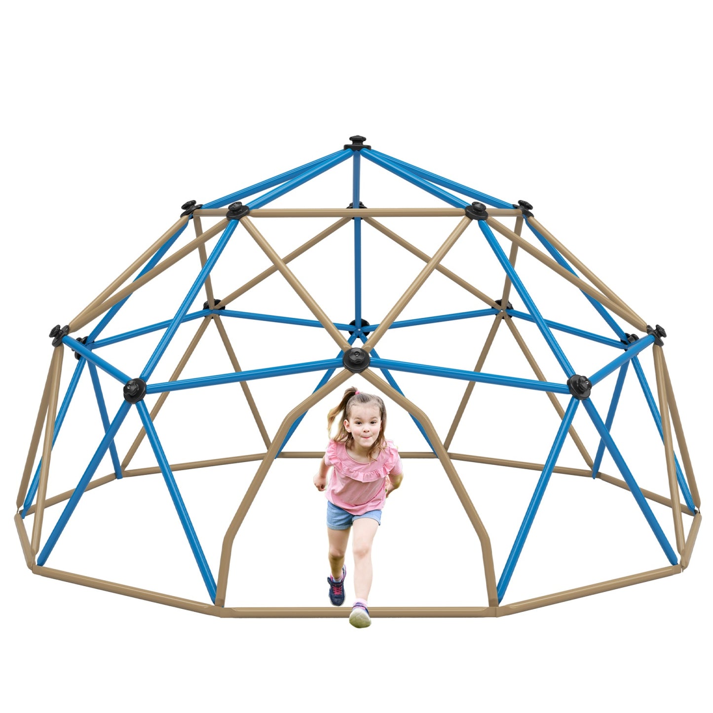 Climbing Dome for Kids Age 3-8, 13 ft Outdoor Jungle Gym with Rust & UV Resistant Steel, Geometric Playground Dome Climber Monkey Bars Climbing Tower for Backyard, Supporting 1000 LBS, Easy Assembly