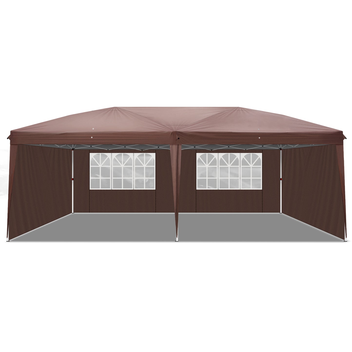 SHINPT 10 x 20ft Pop up Canopy Tent Outdoor, Event Canopy Tent with 4 Removable Sidewalls and 2 Windows, Outdoor Tent for Backyard Party, Wedding Gazebo Tent with Upgrade Raised Roof and Carry Bag