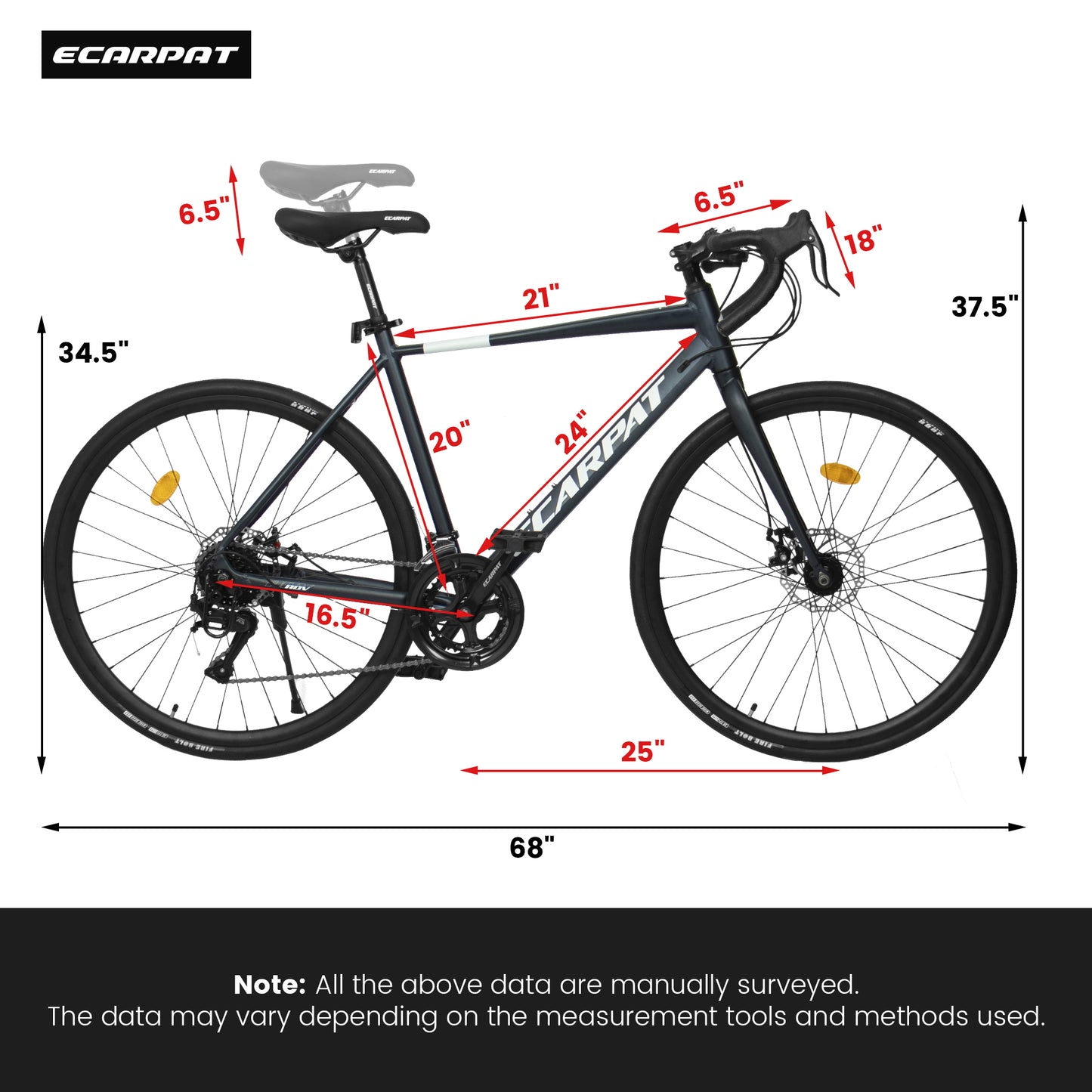 700C Road Bike, Light Weight Aluminum Frame, 16-Speed Outdoor Bike Disc Brakes, Racing Bike for Men and Women, Ideal for High-Intensity Riding