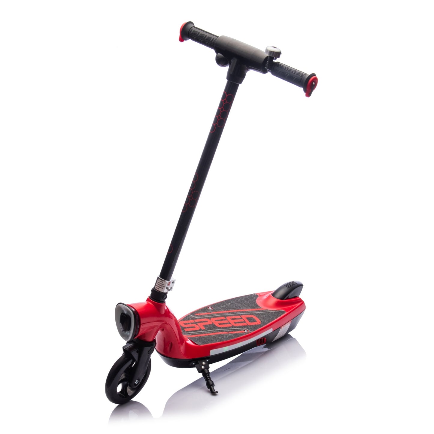 Electric Scooter for Kid 6-12, BTMWAY Sport Scooters with Colorful LED Lights and 6.84 MPH Speed, Lightweight Electric Scooter with Kickstand, Scooter Bell,  Rear Brake, Wider Pedal, Non-Slip Handle