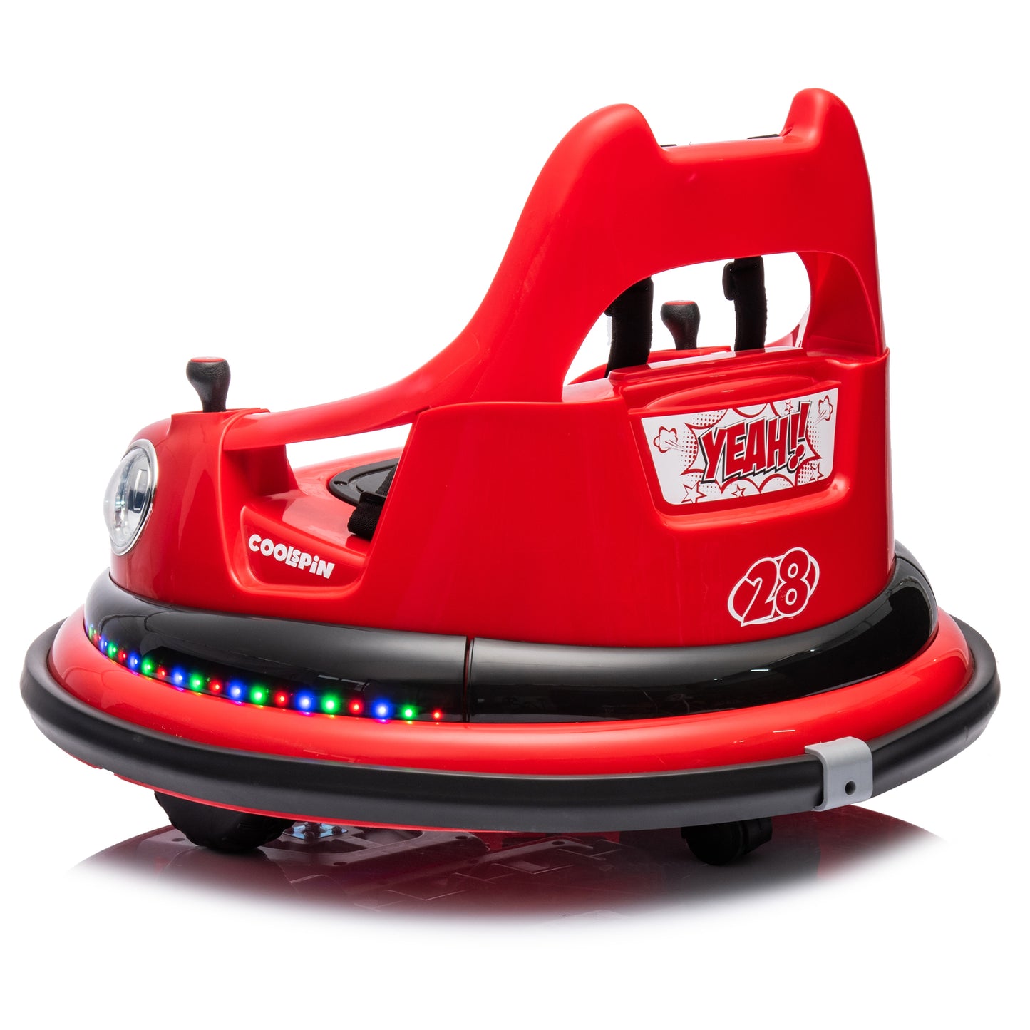 Shinpt 12V Toddler Bumper Car with Remote Control,Electric Car for Kids 1.5-5 years,LED Lights,Bluetooth,360-Degree Spin,Floor Cleaning Car for Kids