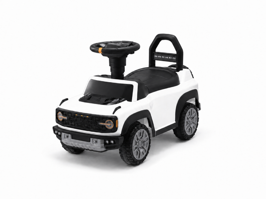 Licensed Ford Bronco Raptor Toddler Push Car, Foot-to-Floor Ride On Toy for Kids, Sliding Car with Horn, Music, Under-Seat Storage, Anti-Slip Quiet Wheels, Indoor Outdoor Gift for Boys Girls 18M+